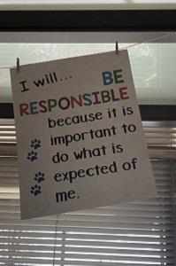"Be Responsible" sign